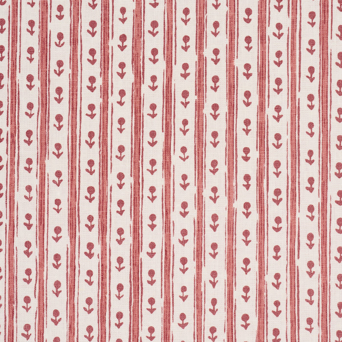 Schumacher Nidhi Stripe Hand-Print Pink Fabric 183310
