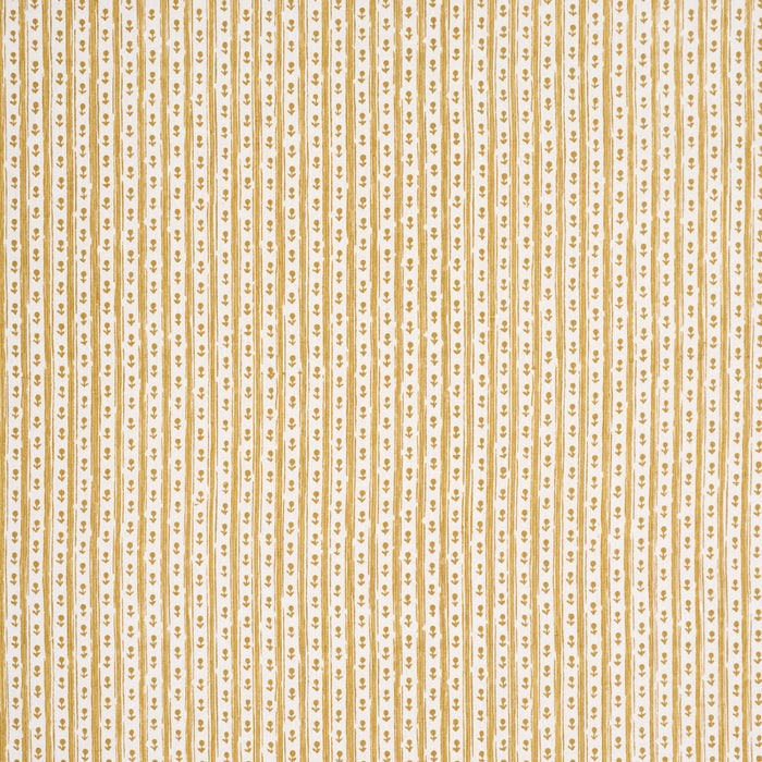 Schumacher Nidhi Stripe Hand-Print Yellow Fabric 183312