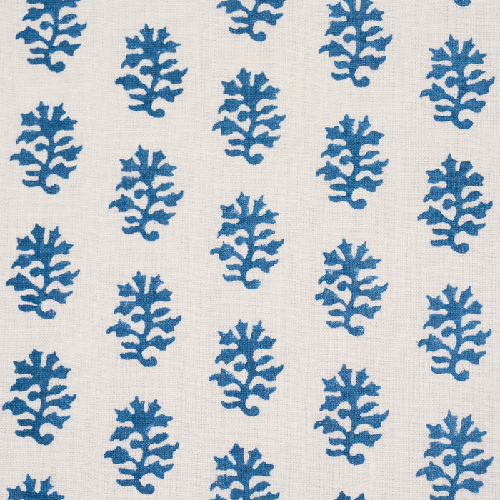 Schumacher Iksha Hand-Block Print Indigo Fabric Sample 183330