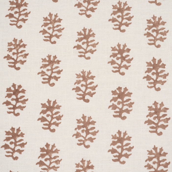 Schumacher Iksha Hand-Block Print Chestnut Fabric 183331