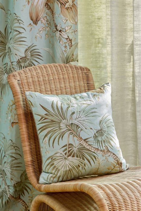 Jim Thompson Palm Leaves Pale Aqua Fabric JT013981002