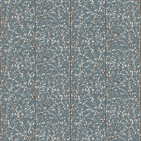 Schumacher Korgpil Mural Blue Wallpaper 1957