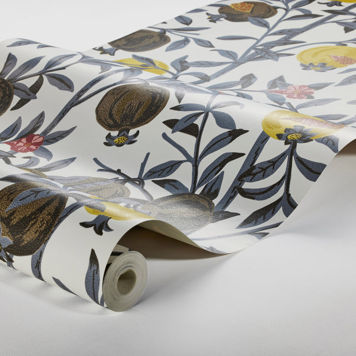Schumacher Granatapple Slate And Ochre Wallpaper Sample 1959