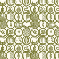 Schumacher Fruktlada Olive Wallpaper 1971