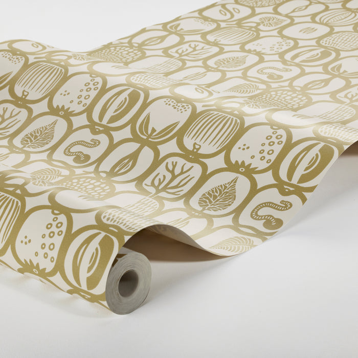 Schumacher FruktlaDa Ochre Wallpaper Sample 1972