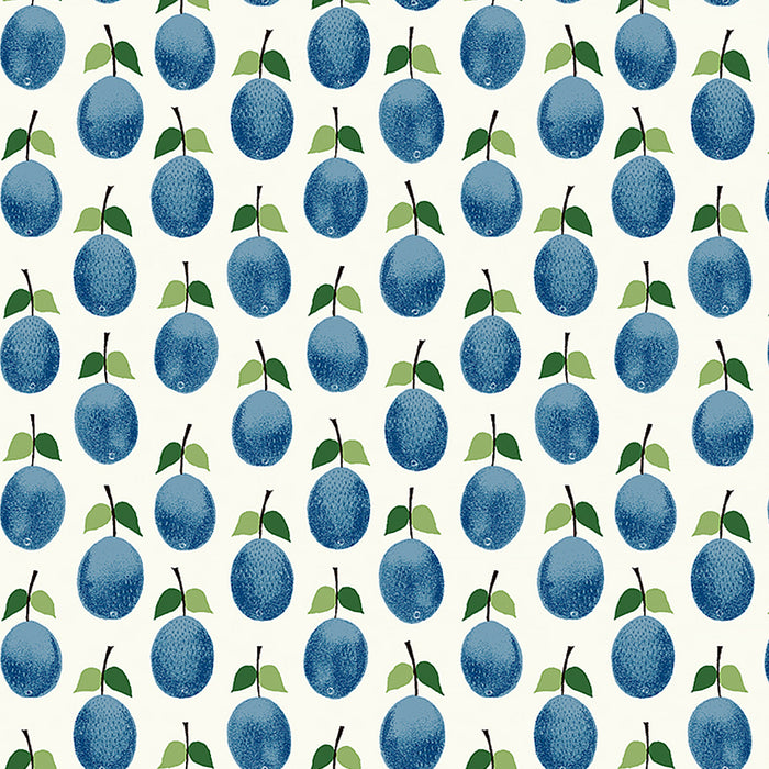 Schumacher Prunus Blue Wallpaper Sample 1974