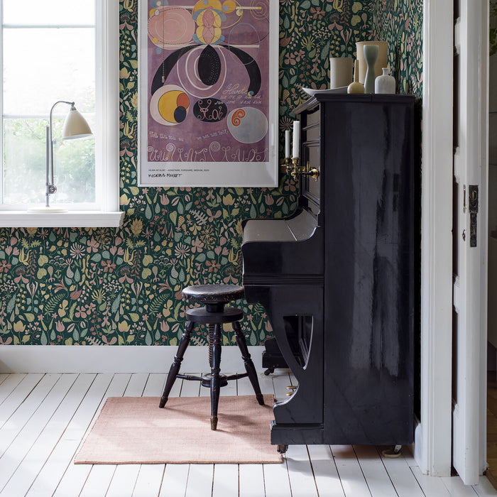 Schumacher Herbarium Spruce Wallpaper Sample 1976