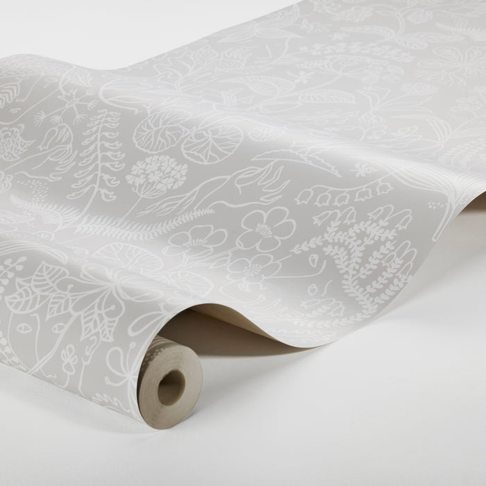 Schumacher Grazia Grey Wallpaper Sample 1981