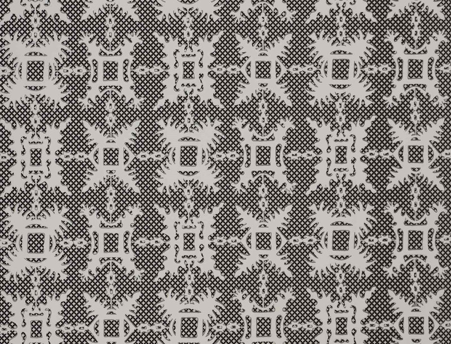 Jim Thompson Snowflake  Onyx Wallpaper Sample JT021068005