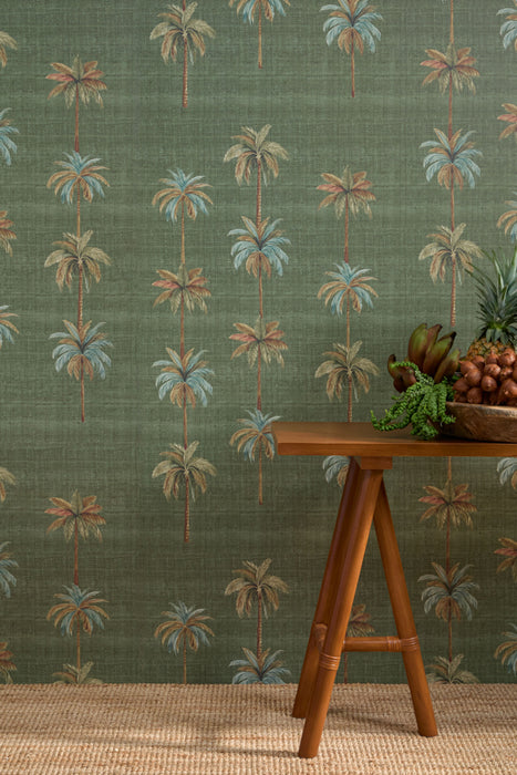 Jim Thompson Palm Field Sand Wallpaper Sample JT021094001