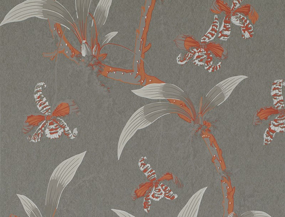 Jim Thompson Mandarin Orchids  Mandarin Wallpaper Sample JT021017003