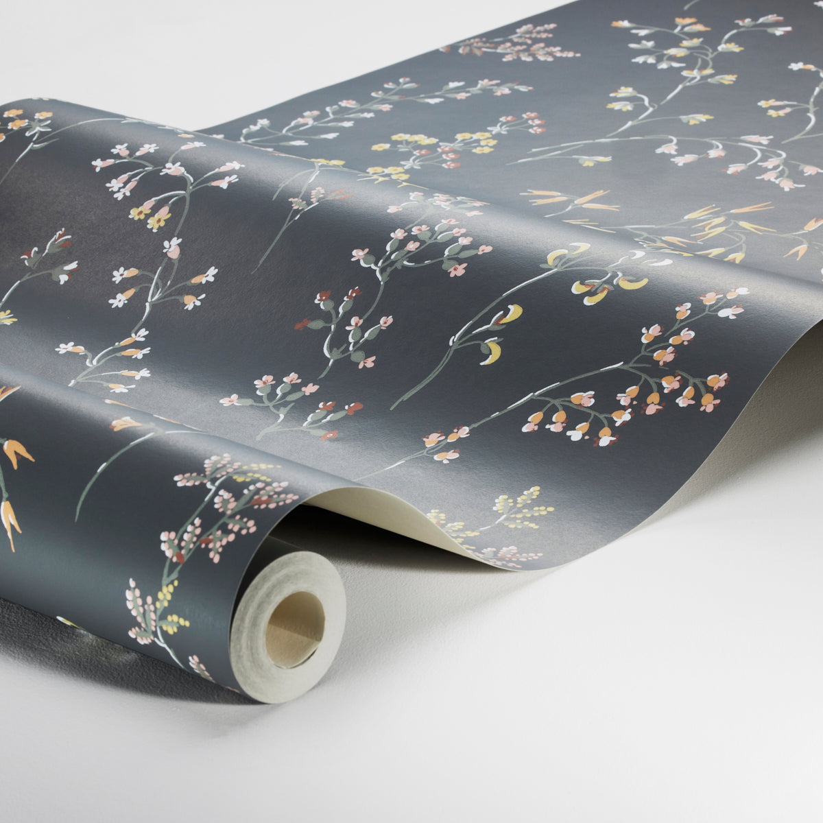 Schumacher Graang Charcoal Wallpaper Sample 2004