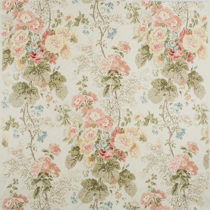 Lee Jofa Hollyhock Hdb Coral/Olive Fabric Sample 2005100.730.0