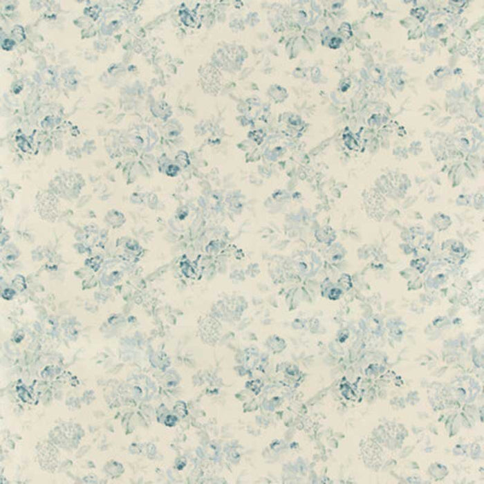 Lee Jofa Garden Roses Aqua/Blue Fabric Sample 2007157.153.0