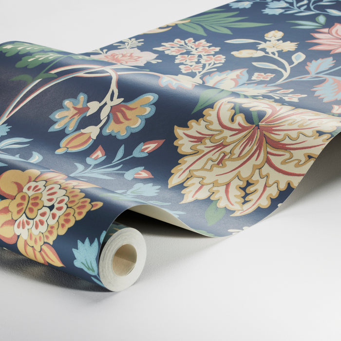 Schumacher Alicia Navy Wallpaper Sample 2008