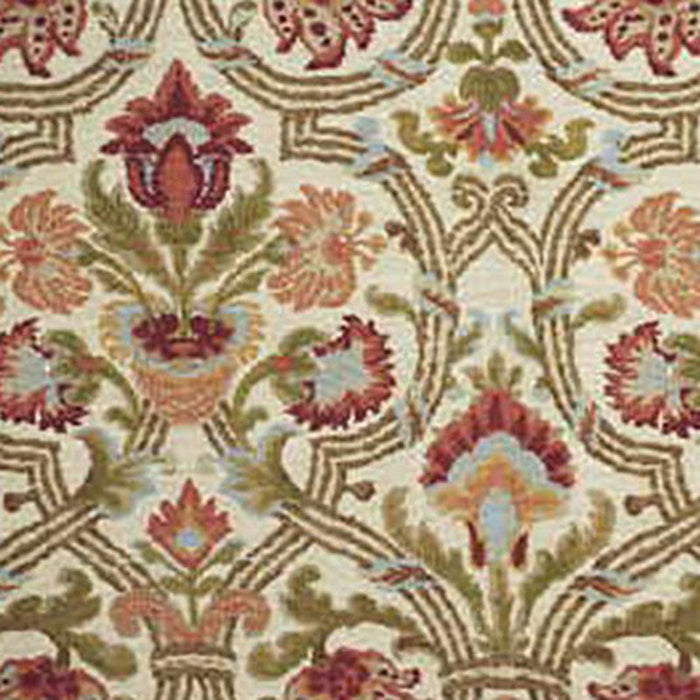 Lee Jofa New Sevilla Red/Olive Fabric Sample 2008174.230.0