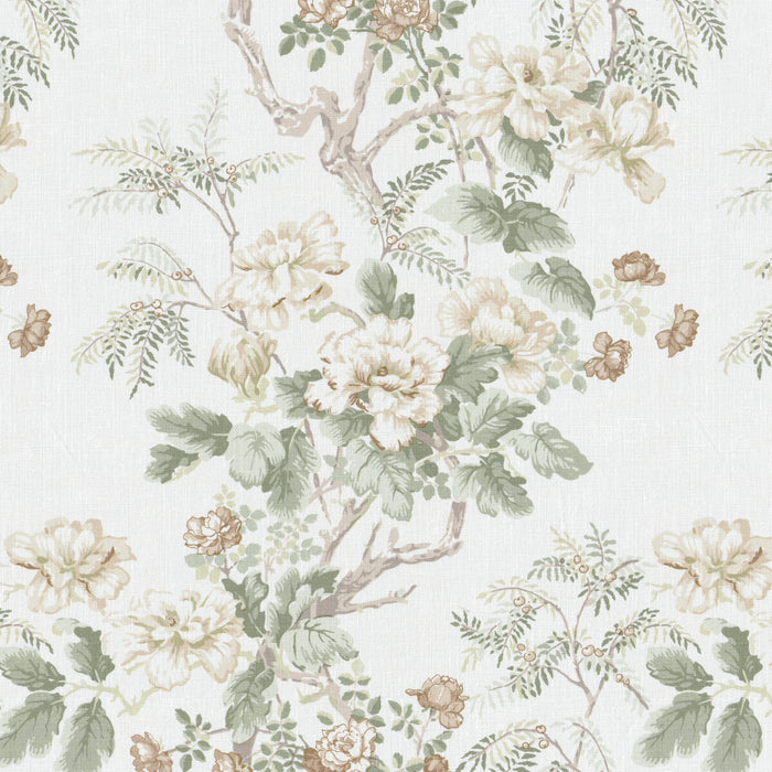 Lee Jofa Chinese Peony Beige Fabric Sample 2009164.1630.0