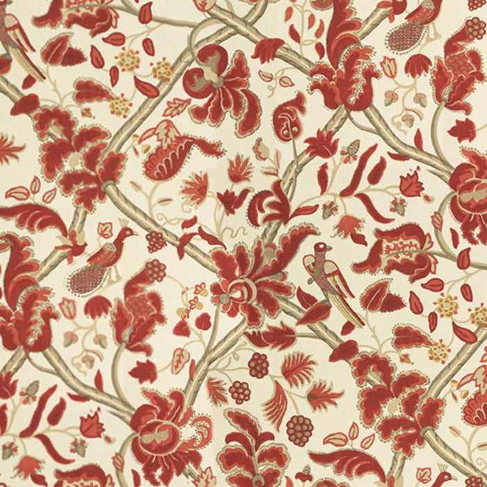 Lee Jofa Bloomsbury Red/Gold Fabric Sample 2010125.194.0