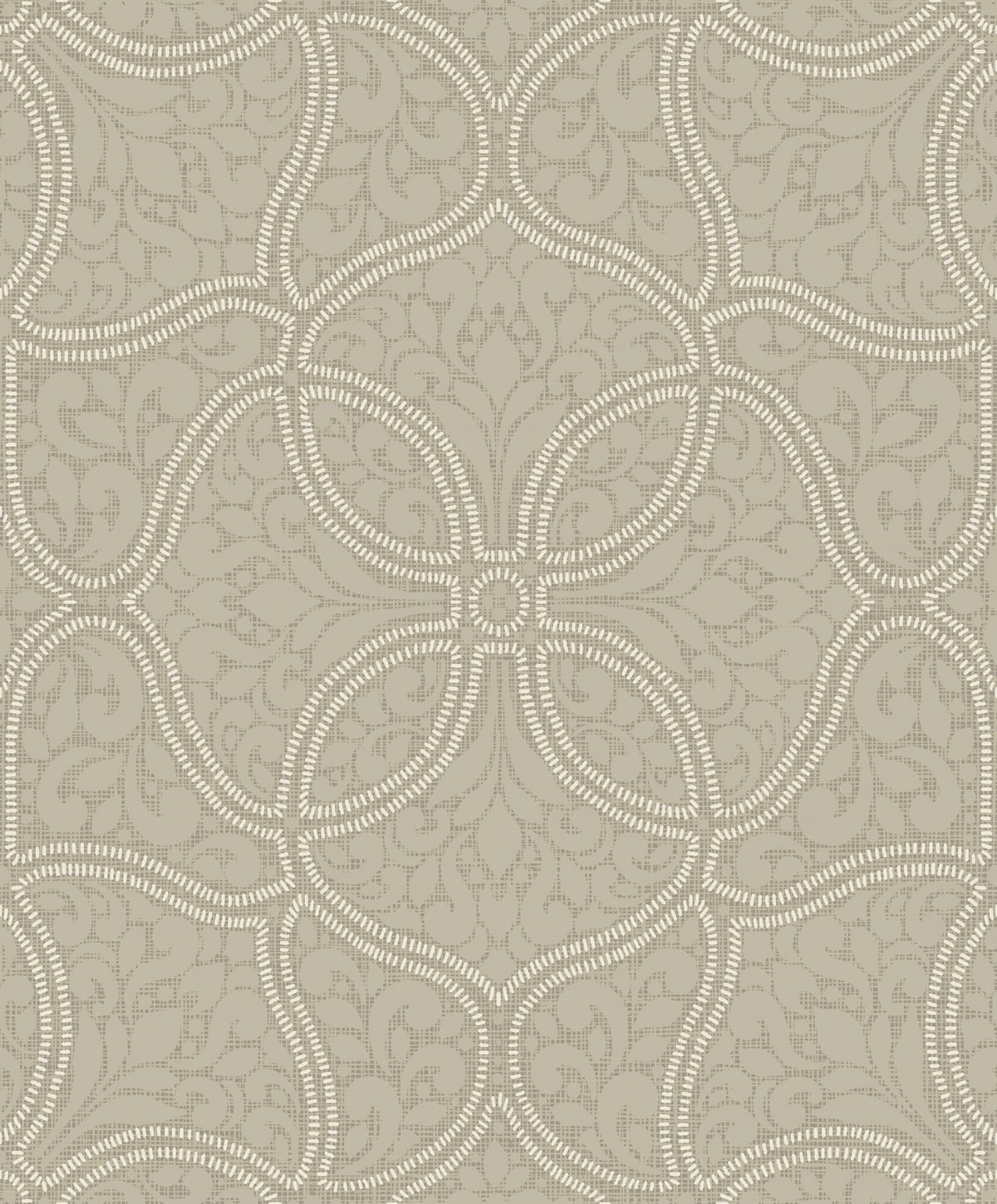 Seabrook Designs Scroll Trail Taupe And Ivory Wallpaper 2010707