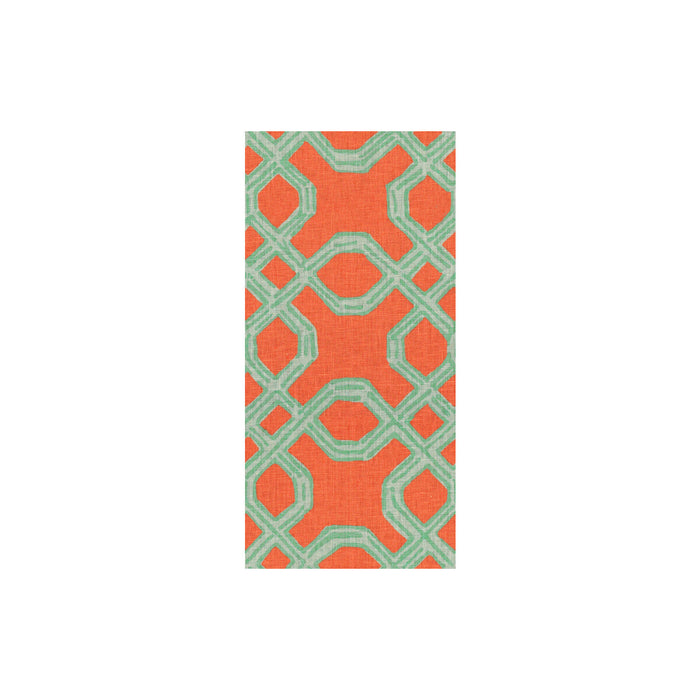 Lee Jofa Well Connected Aqua/Orange Fabric Sample 2011101.125.0