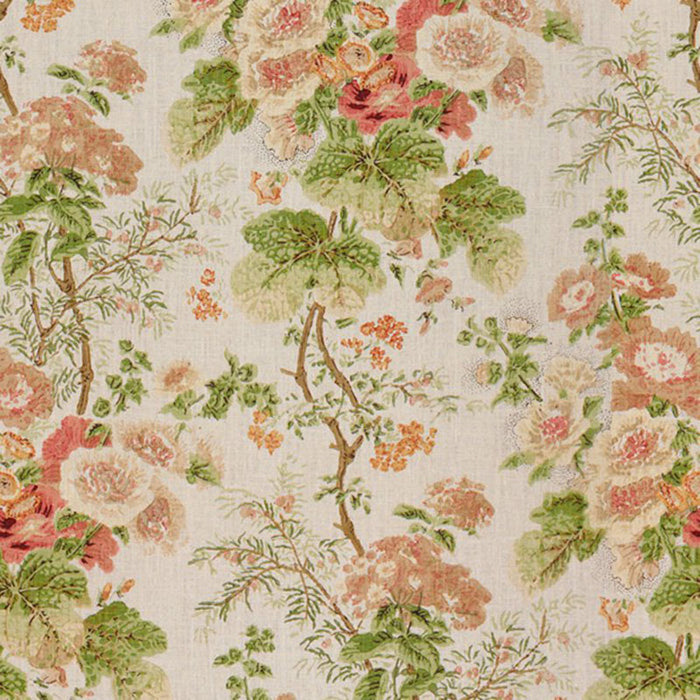 Lee Jofa Hollyhock Hdb Coral/Apple Fabric Sample 2011118.73.0