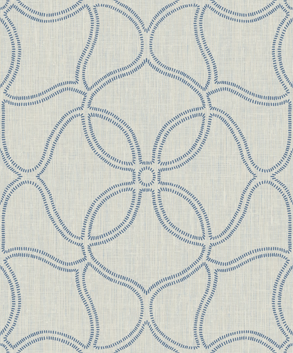 Seabrook Designs Geo Lattice Ocean Blue And Tan Wallpaper 2011502
