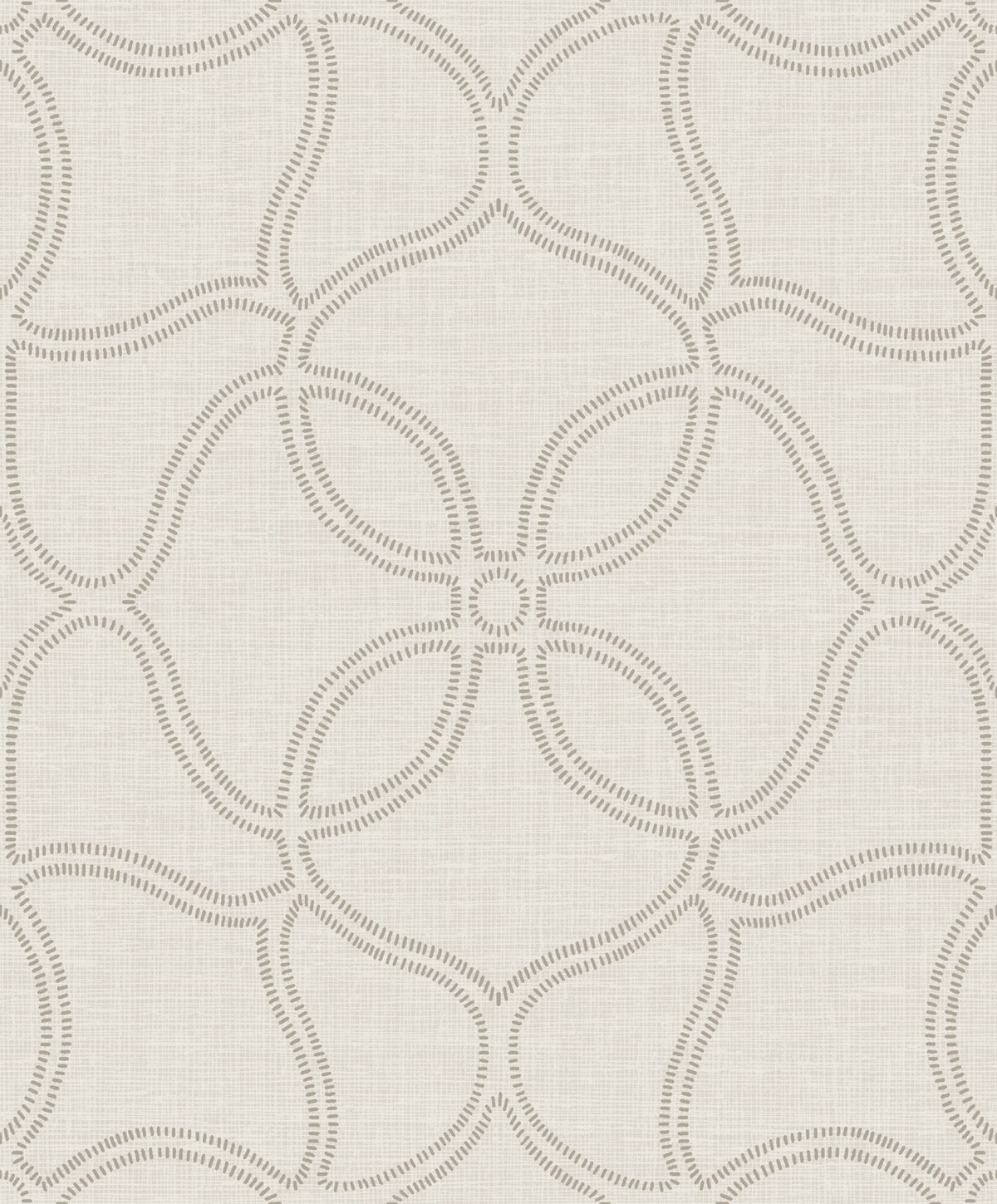 Seabrook Designs Geo Lattice Taupe And Cream Wallpaper 2011506
