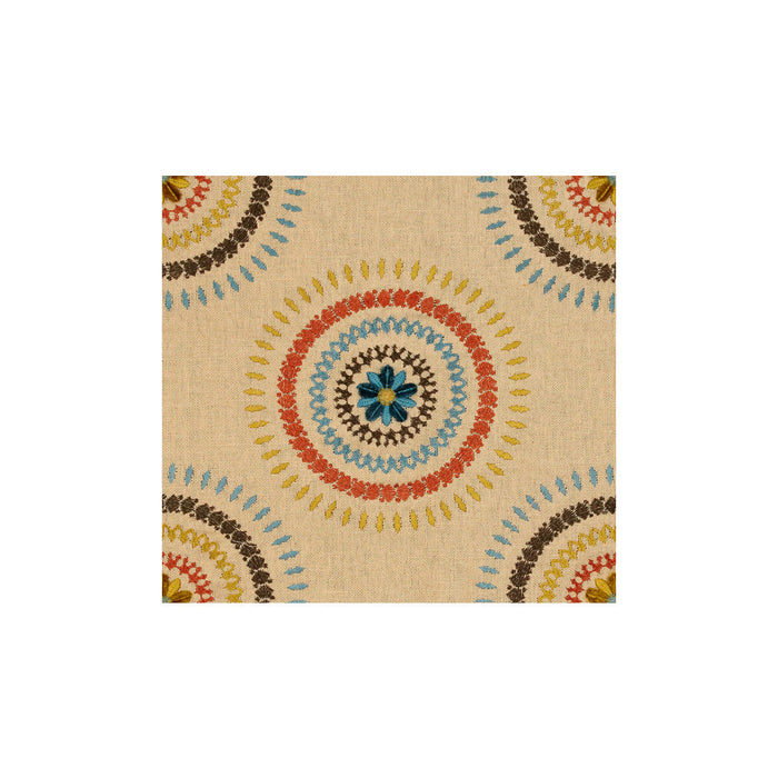 Lee Jofa Hazel Embroidery Teal Fabric Sample 2012115.534.0