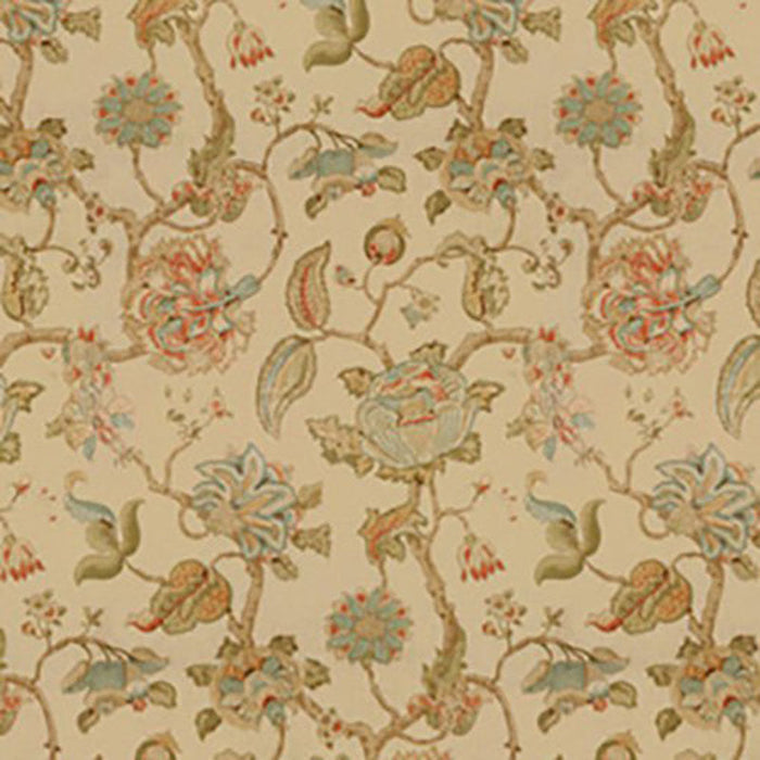 Lee Jofa Tidewater Block Clay/Teal Fabric Sample 2013130.713.0