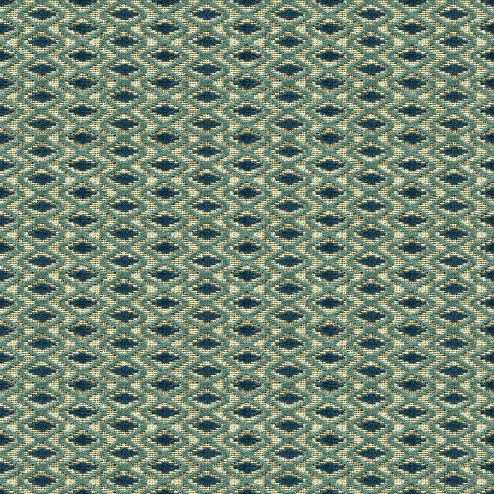 Lee Jofa Otto Trellis Lagoon/Teal Fabric Sample 2015119.135.0