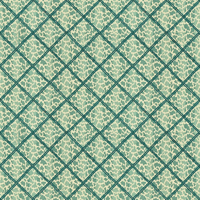 Lee Jofa Jag Trellis Turquoise Fabric Sample 2015131.13.0