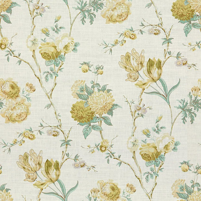 Lee Jofa Allegra Linen Green/Aqu Fabric Sample 2015133.313.0