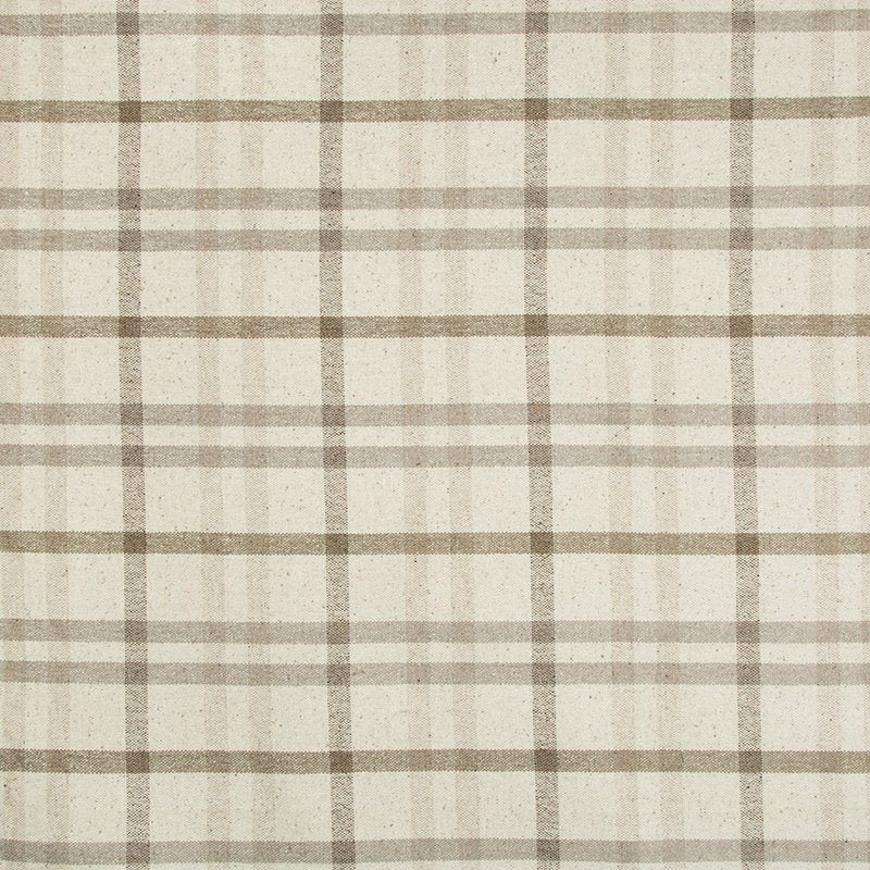 Lee Jofa Fannin Plaid Stone/Mink Fabric Sample 2017125.116.0