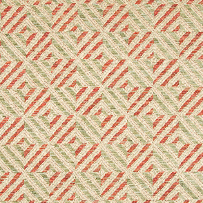 Lee Jofa Verbier Diamond Jade/Red Fabric Sample 2017130.923.0