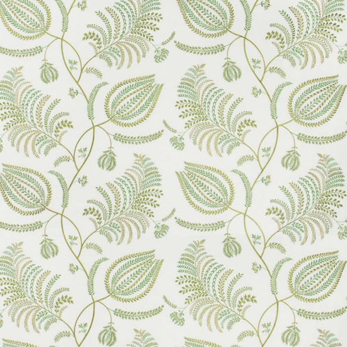Lee Jofa Palmero Emb Ivory/Leaf Fabric Sample 2017158.23.0