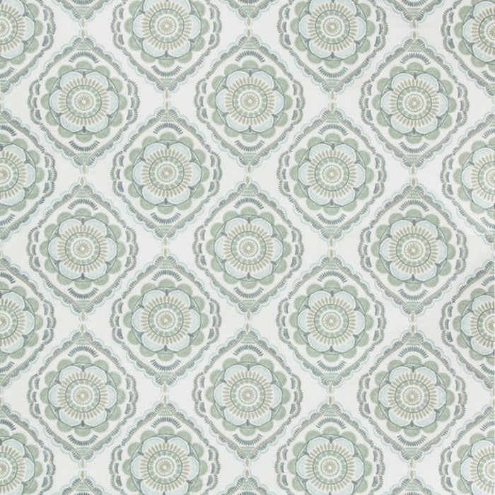 Lee Jofa Monterey Emb Sea Mist Fabric Sample 2017170.123.0