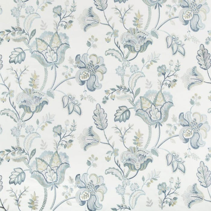 Lee Jofa Bradford Emb Juniper/Lagoon Fabric Sample 2017174.135.0