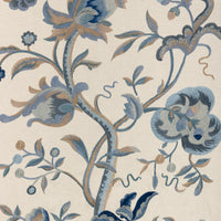 Lee Jofa Dorton Embroidery Indigo Fabric 2019107.516.0