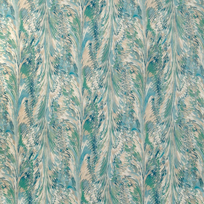 Lee Jofa Taplow Print Marine/Sand Fabric Sample 2019114.516.0