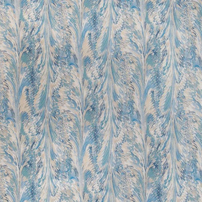 Lee Jofa Taplow Print Capri/Sky Fabric Sample 2019114.55.0