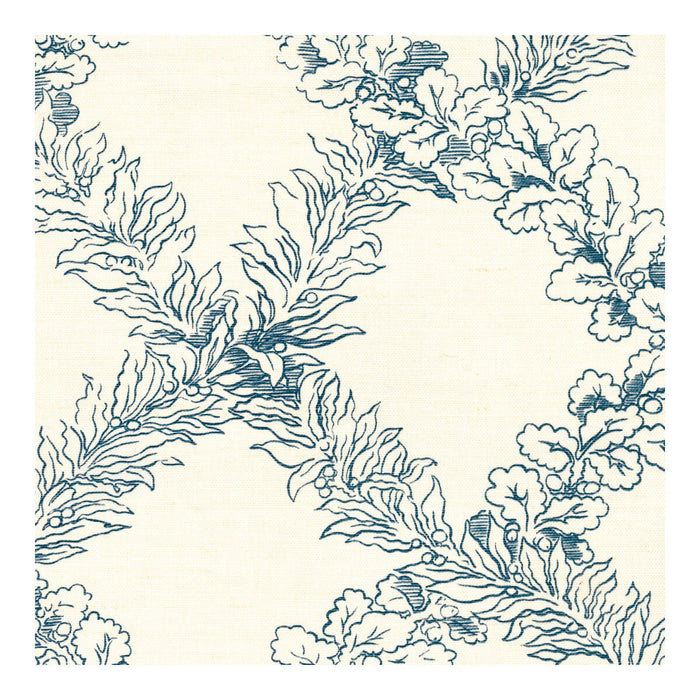 Lee Jofa Leaf Trellis Blue Fabric Sample 2020138.150.0