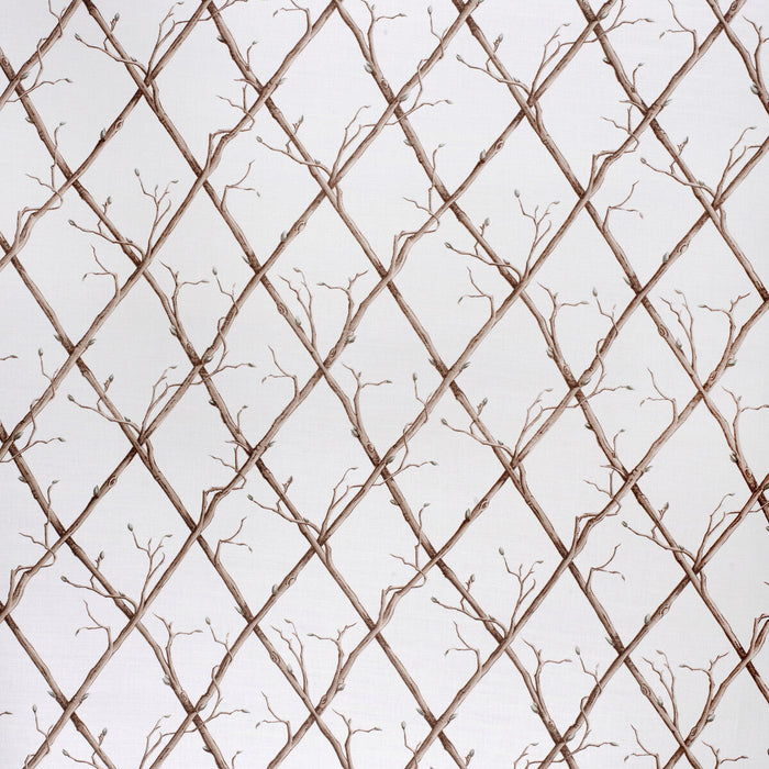 Lee Jofa Twig Trellis Brown/White Fabric Sample 2020166.1016.0