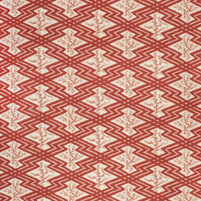 Lee Jofa Via Krupp Red/Ecru Fabric Sample 2020168.169.0