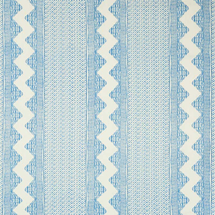 Lee Jofa Whitaker Print Sky/Delft Fabric Sample 2020188.505.0
