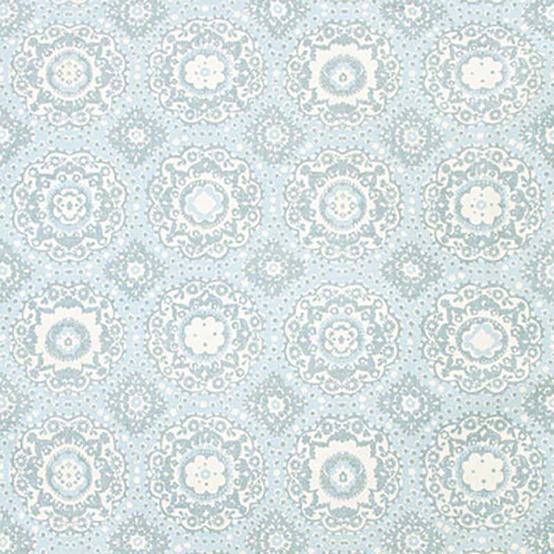 Lee Jofa Bayview Print Aqua Fabric Sample 2020190.13.0