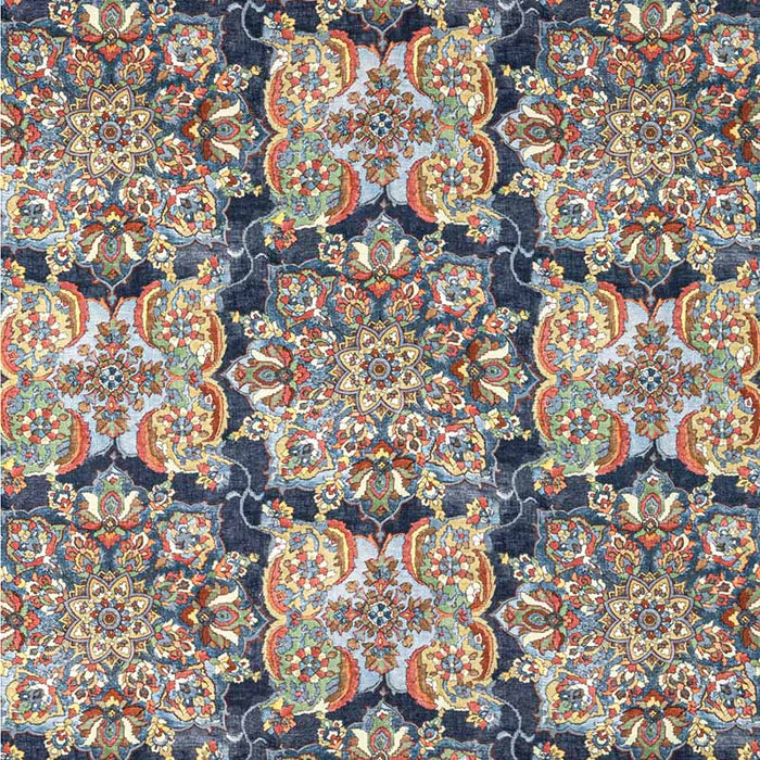 Lee Jofa Granada Print Denim Fabric Sample 2020220.524.0