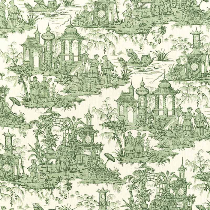Lee Jofa Pagoda Toile Forest Fabric Sample 2020224.316.0
