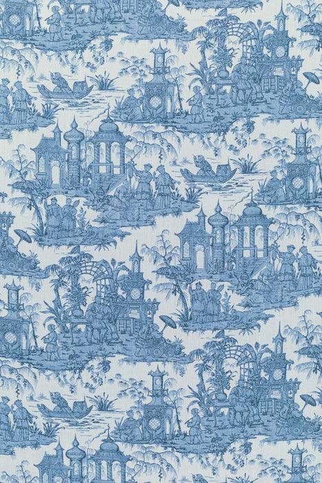 Lee Jofa Pagoda Toile Blue Fabric 2020224.535.0