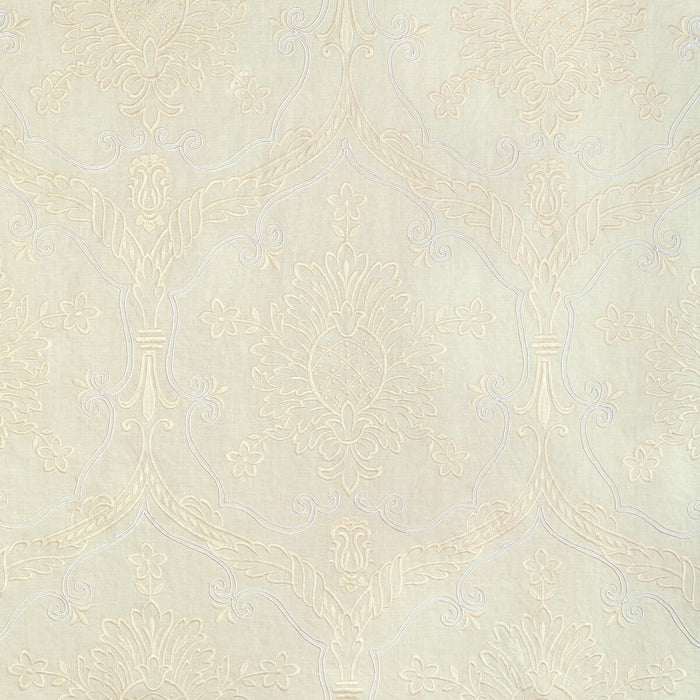 Lee Jofa Hayes Embroidery Ivory Fabric Sample 2022110.1.0