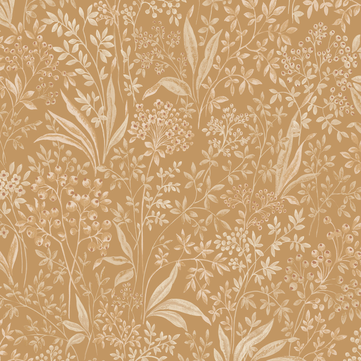 Schumacher Nocturne Parchment Wallpaper Sample 2022